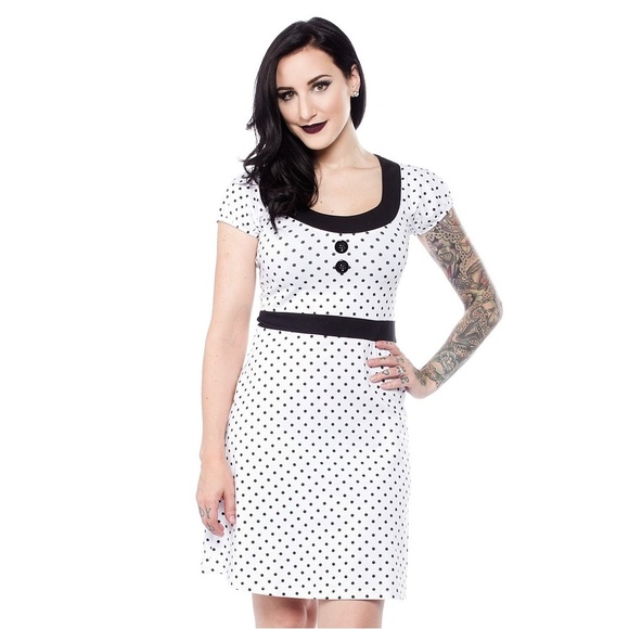 Final Price!!! Sourpuss Polka Dot Beki Dress - Picture 1 of 3